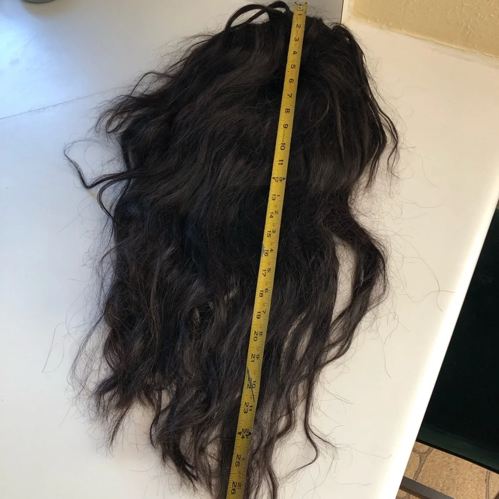 27” Choc Brown Human Hair Wig lace Front